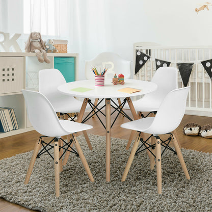 Medieval Style Children Chair Set, 4 Pieces, Wood Legs, White Kids Chairs & Seating at Gallery Canada