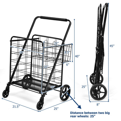 Heavy Duty Folding Utility Cart, Black Kitchen Tools at Gallery Canada