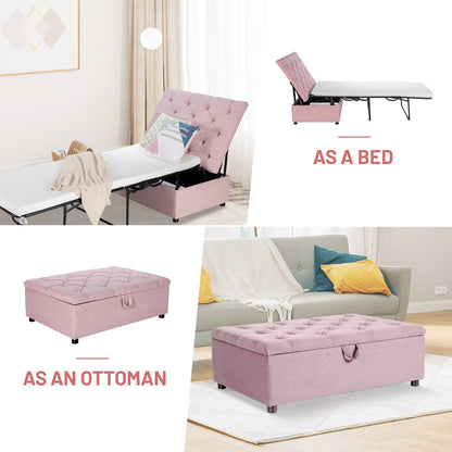Folding Ottoman Sleeper Bed With Mattress, Pink Folding Beds at Gallery Canada