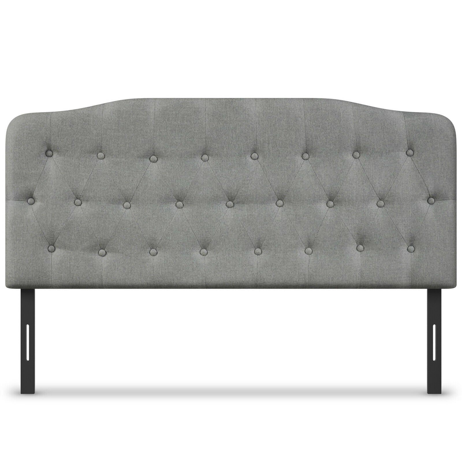 Queen Upholstered Headboard, Adjustable Height, Light Gray Headboards Light Gray at Gallery Canada