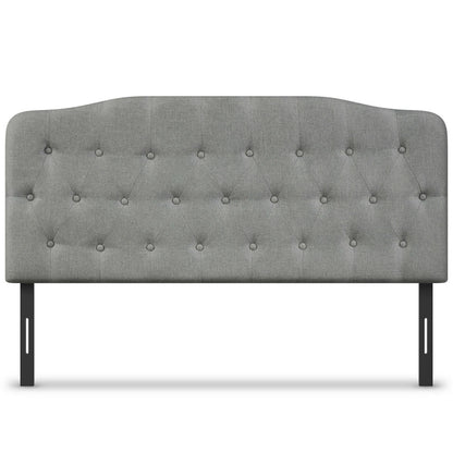 Queen Upholstered Headboard, Adjustable Height, Light Gray Headboards at Gallery Canada