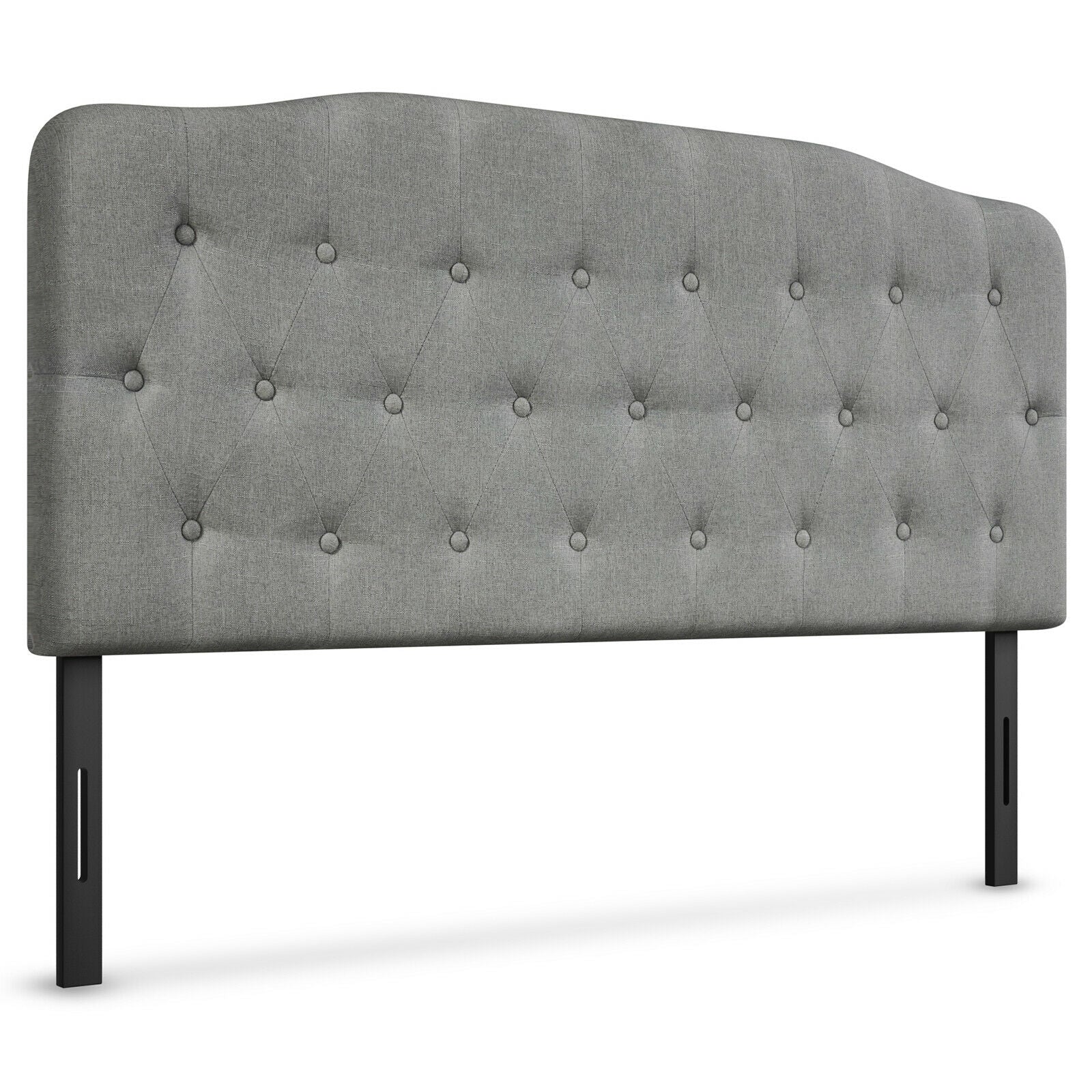 Queen Upholstered Headboard, Adjustable Height, Light Gray Headboards at Gallery Canada