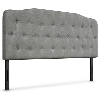 Queen Upholstered Headboard, Adjustable Height, Light Gray Headboards at Gallery Canada