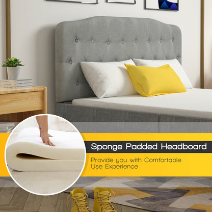 Queen Upholstered Headboard, Adjustable Height, Light Gray Headboards at Gallery Canada