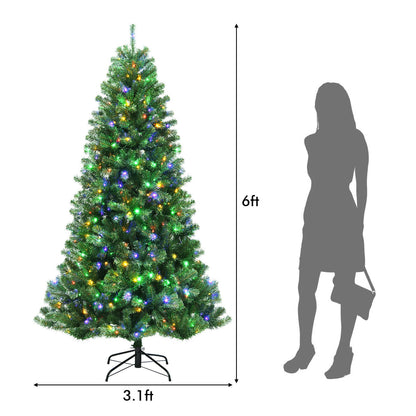 Artificial Hinged Christmas Tree, 6', Remote Control LED Lights, Green Christmas Tree at Gallery Canada