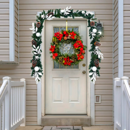 9 Feet Pre-Lit Artificial Christmas Garland With LED Lights, Green Christmas Decor & Accessories at Gallery Canada