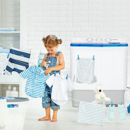 Portable 22lbs Washing Machine With Timer Control, Blue Washing Machines at Gallery Canada