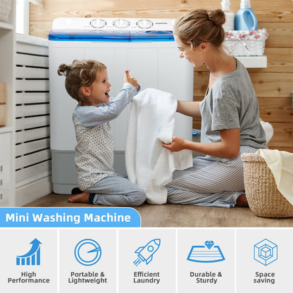Portable 22lbs Washing Machine With Timer Control, Blue Washing Machines at Gallery Canada