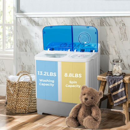 Portable 22lbs Washing Machine With Timer Control, Blue Washing Machines at Gallery Canada