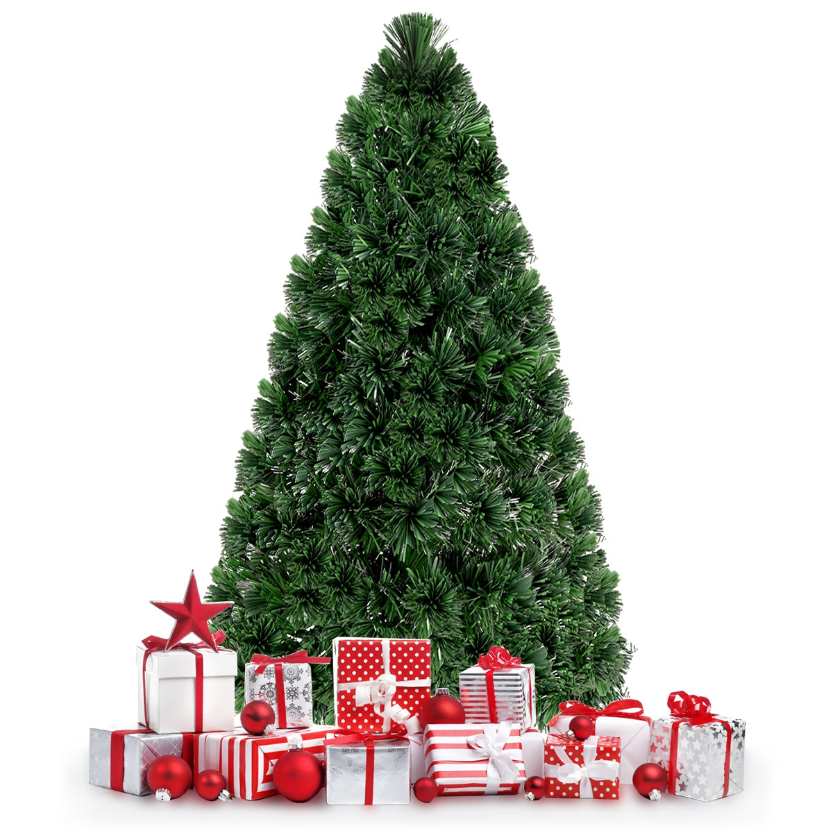 6 ft Fiber Optic Artificial PVC Christmas Tree, Green Christmas Tree at Gallery Canada