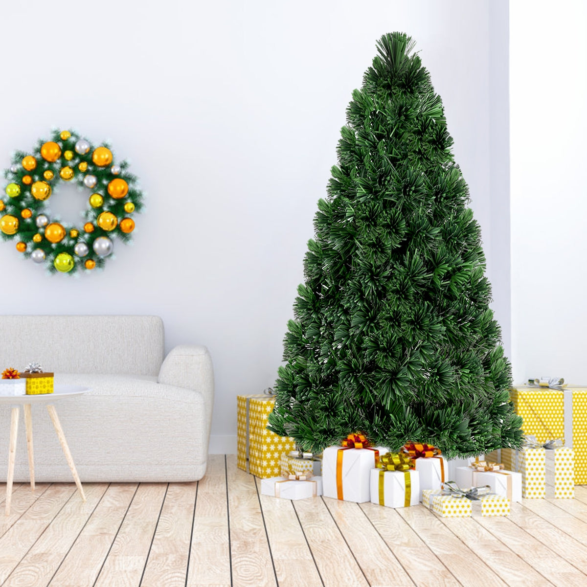 6 ft Fiber Optic Artificial PVC Christmas Tree, Green Christmas Tree at Gallery Canada