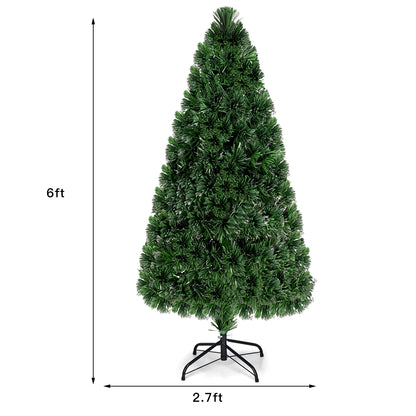6 ft Fiber Optic Artificial PVC Christmas Tree, Green Christmas Tree at Gallery Canada