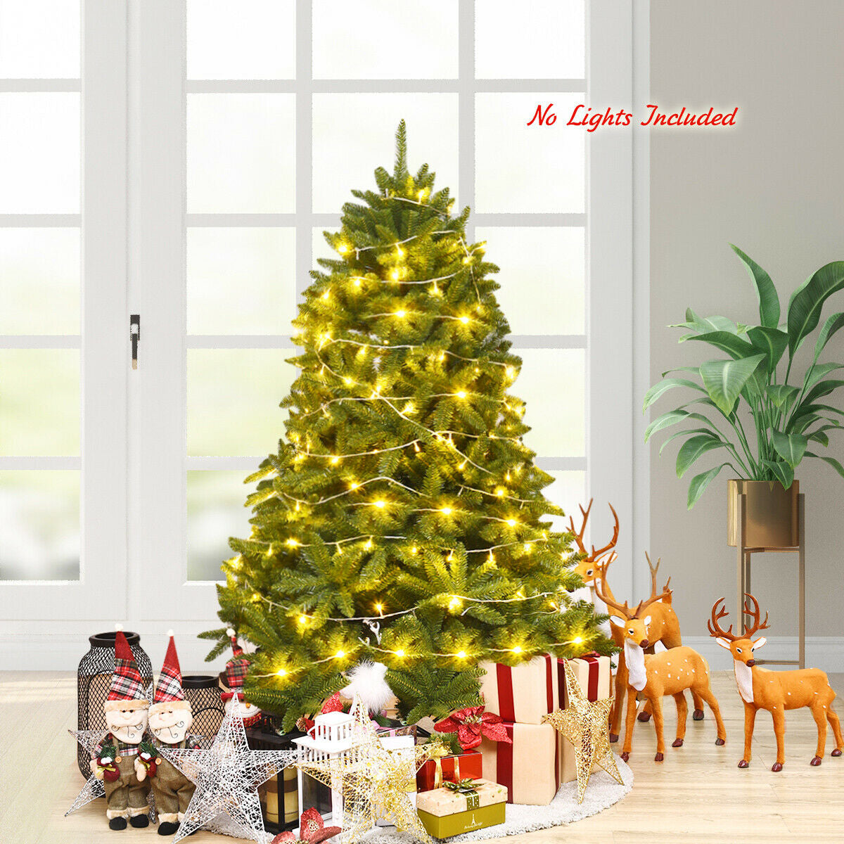 5 Feet Artificial Fir Christmas Tree, 600 Branch Tips, Green Christmas Tree at Gallery Canada