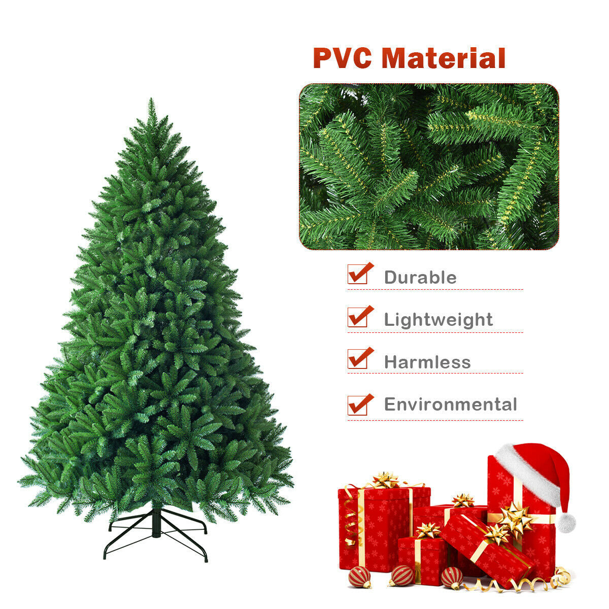 5 Feet Artificial Fir Christmas Tree, 600 Branch Tips, Green Christmas Tree at Gallery Canada