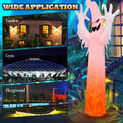 12 Feet Halloween Inflatable Decoration, Built-in LED Lights, White Halloween at Gallery Canada