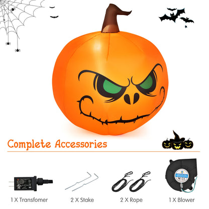 4 Feet Halloween Inflatable Pumpkin With LED Light, Orange Halloween at Gallery Canada
