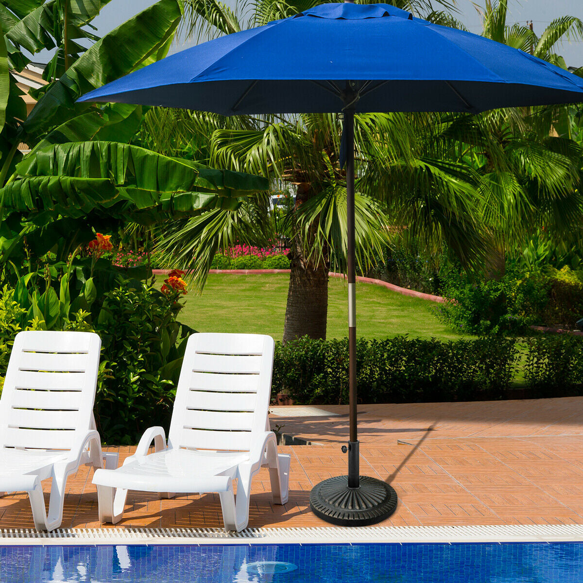 31.5 Lbs Heavy-Duty Outdoor Umbrella Base, Black, Bronze Outdoor Umbrella Bases at Gallery Canada