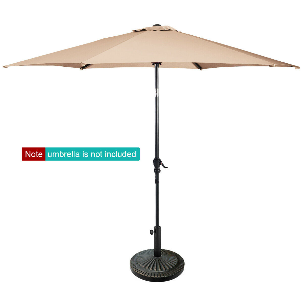 31.5 Lbs Heavy-Duty Outdoor Umbrella Base, Black, Bronze Outdoor Umbrella Bases at Gallery Canada