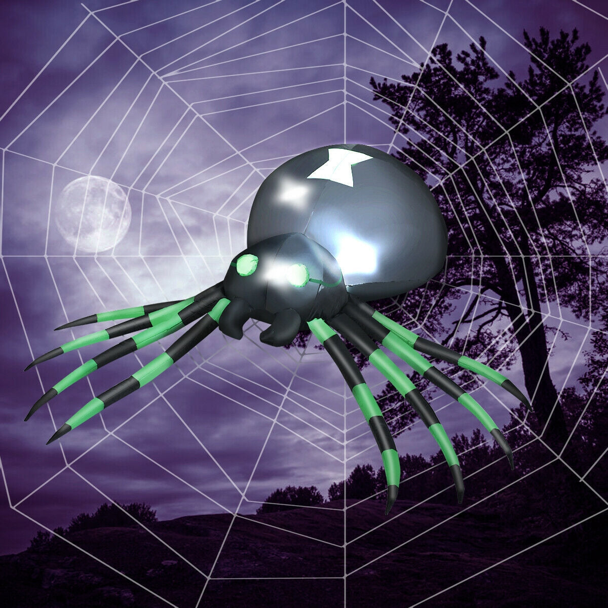 6 Feet Halloween Inflatable Spider, Black Halloween at Gallery Canada