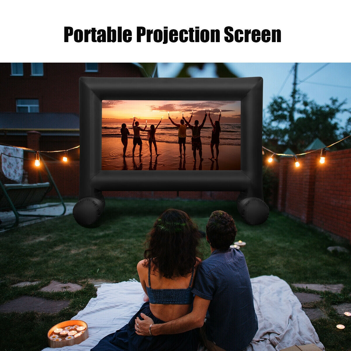 Inflatable Outdoor Movie Projector Screen, 16 Feet, With Blower And Carrying Bag Game Room at Gallery Canada