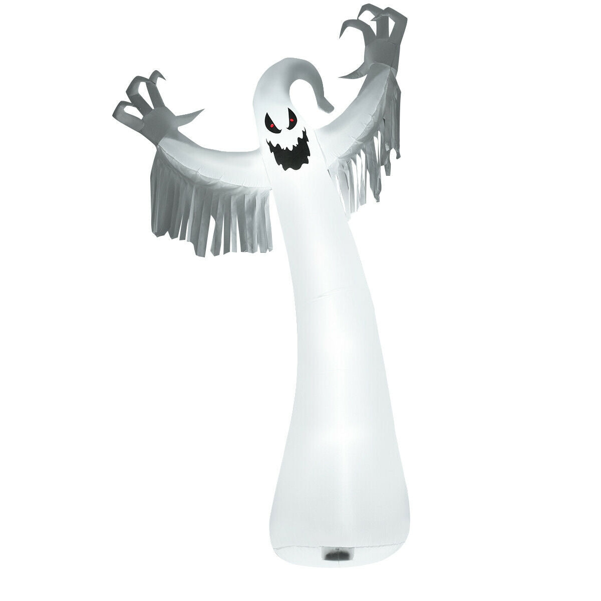 12 Feet Halloween Inflatable Spooky Ghost with Blower and LED Lights, White Halloween White at Gallery Canada