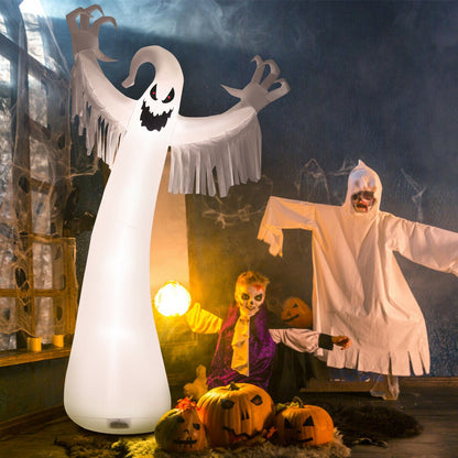12 Feet Halloween Inflatable Spooky Ghost with Blower and LED Lights, White Halloween at Gallery Canada