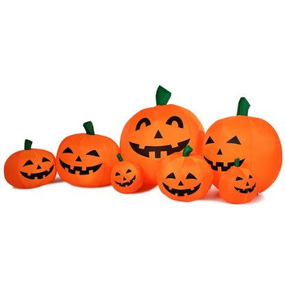 7.5 Feet Halloween Inflatable Pumpkin Patch With LED Lights, Orange Halloween Orange at Gallery Canada
