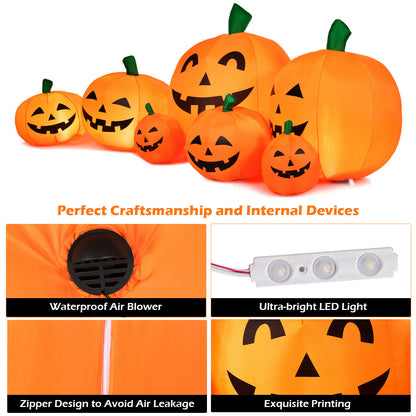 7.5 Feet Halloween Inflatable Pumpkin Patch With LED Lights, Orange Halloween at Gallery Canada