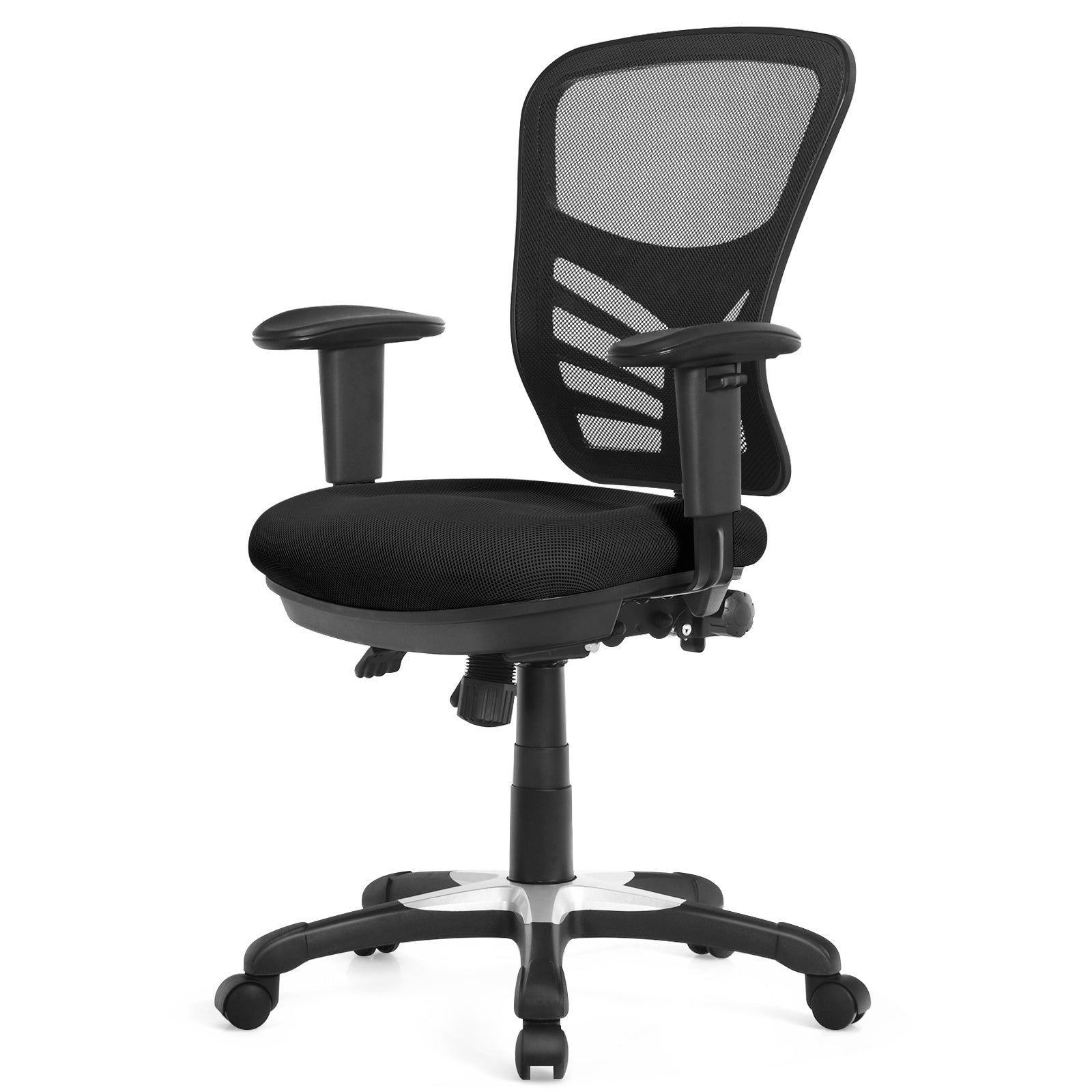 Ergonomic Mesh Office Chair, Adjustable Back Height, Armrests, Black Ergonomic Chairs at Gallery Canada