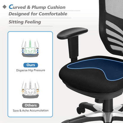Ergonomic Mesh Office Chair, Adjustable Back Height, Armrests, Black Ergonomic Chairs at Gallery Canada