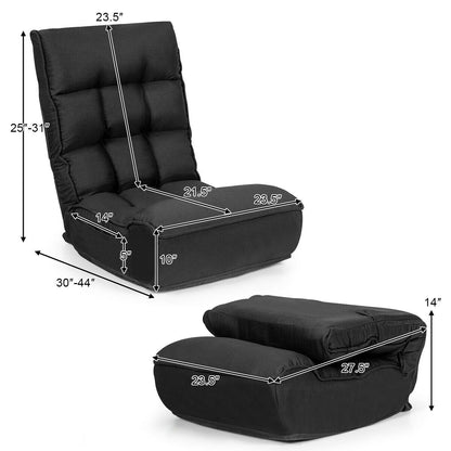 4-Position Adjustable Floor Chair, Black Floor Chairs at Gallery Canada
