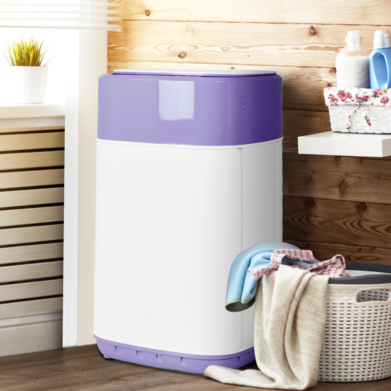 8lbs Portable Automatic Washing Machine, Purple Washing Machines at Gallery Canada