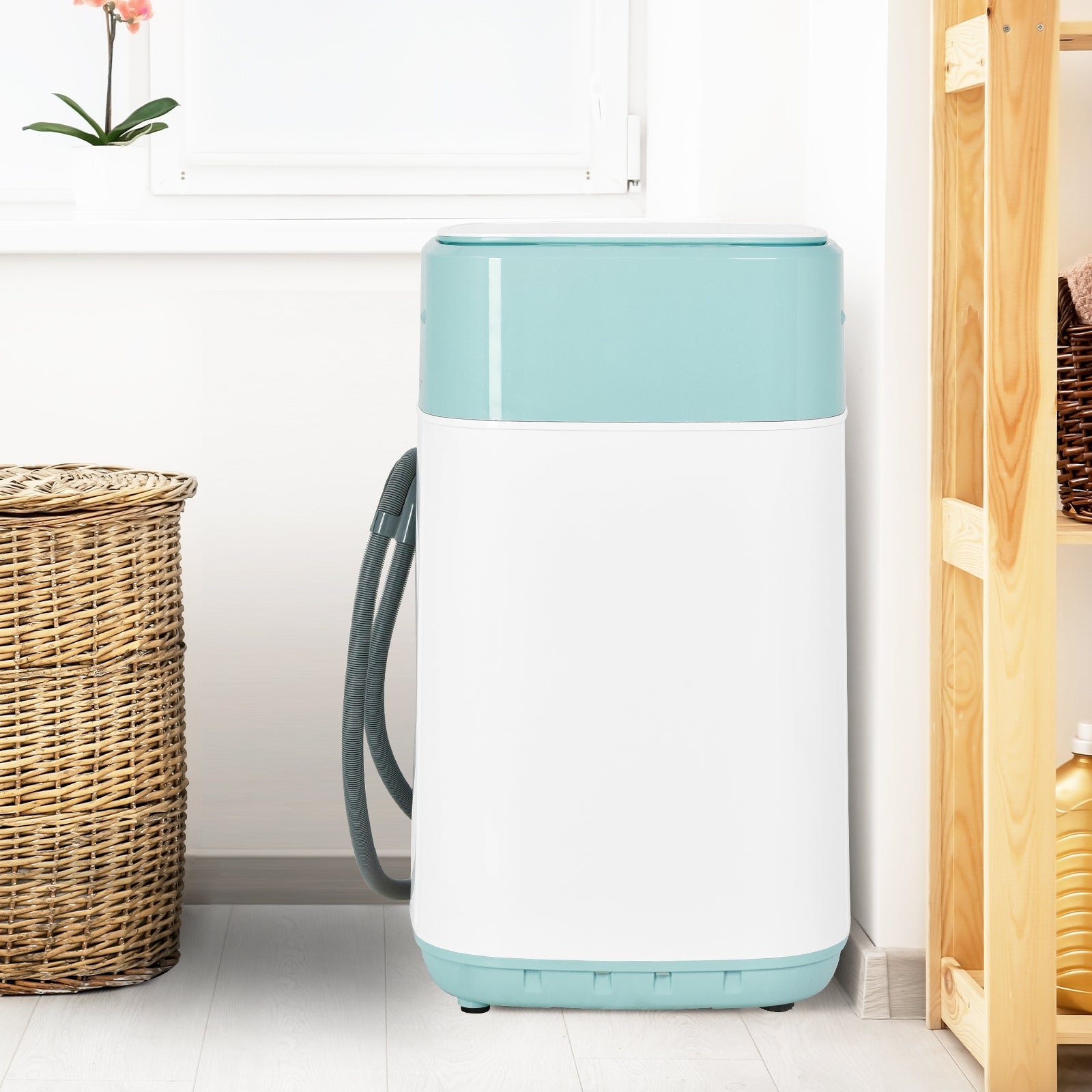8lbs Portable Automatic Washing Machine, Green Washing Machines at Gallery Canada