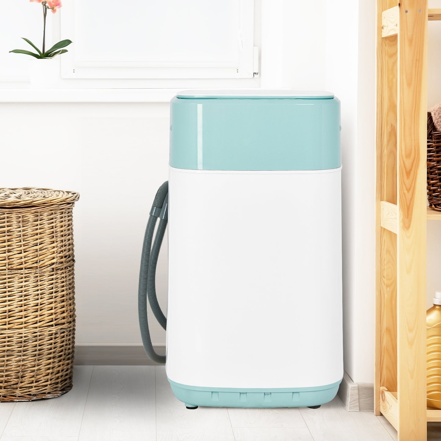 8lbs Portable Automatic Washing Machine, Green Washing Machines at Gallery Canada