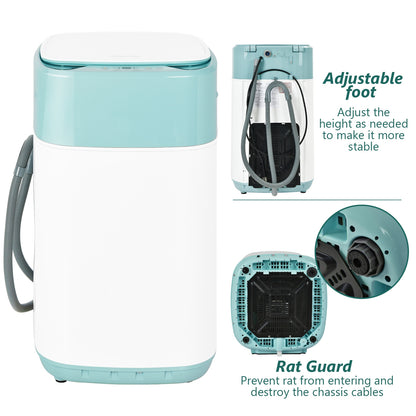 8lbs Portable Automatic Washing Machine, Green Washing Machines at Gallery Canada