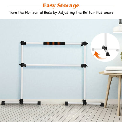 4 Feet Portable Freestanding Ballet Barre, Gray Yoga Accessories at Gallery Canada