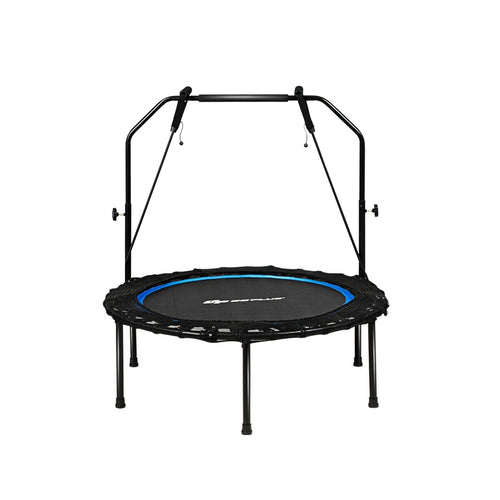 40 Inch Foldable Rebounder, Adjustable Resistance Bands, Blue