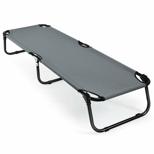 Outdoor Folding Camping Bed, Gray Camping Furniture Gray at Gallery Canada
