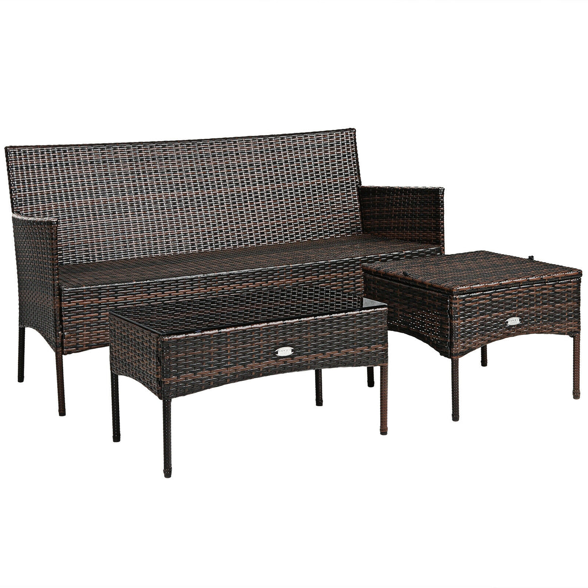 Patio Furniture Sectional Set, 3 Pieces, 5 Cushions, White Patio Conversation Sets at Gallery Canada