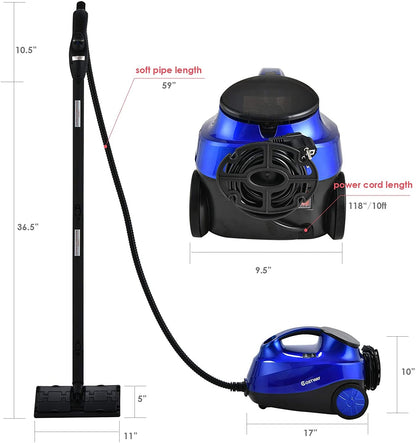 2000W Heavy Duty Steam Cleaner Mop, Detachable Handheld Unit, Blue Vacuums & Cleaners at Gallery Canada