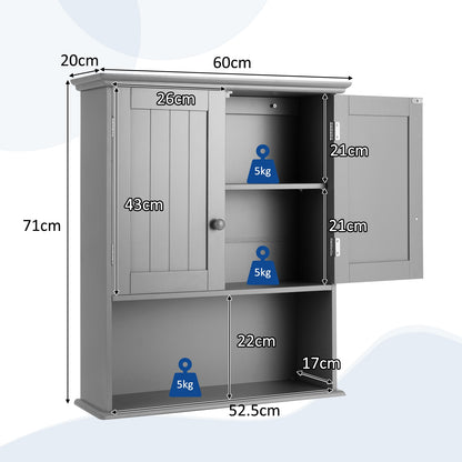 Wall Mount Bathroom Storage Cabinet, Gray Wall Cabinets at Gallery Canada