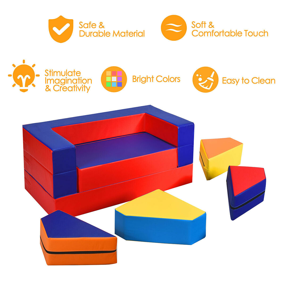 4-in-1 Crawl Climb Foam Shapes, Toddler Kids Play Set, Multicolor Kids Chairs & Seating at Gallery Canada