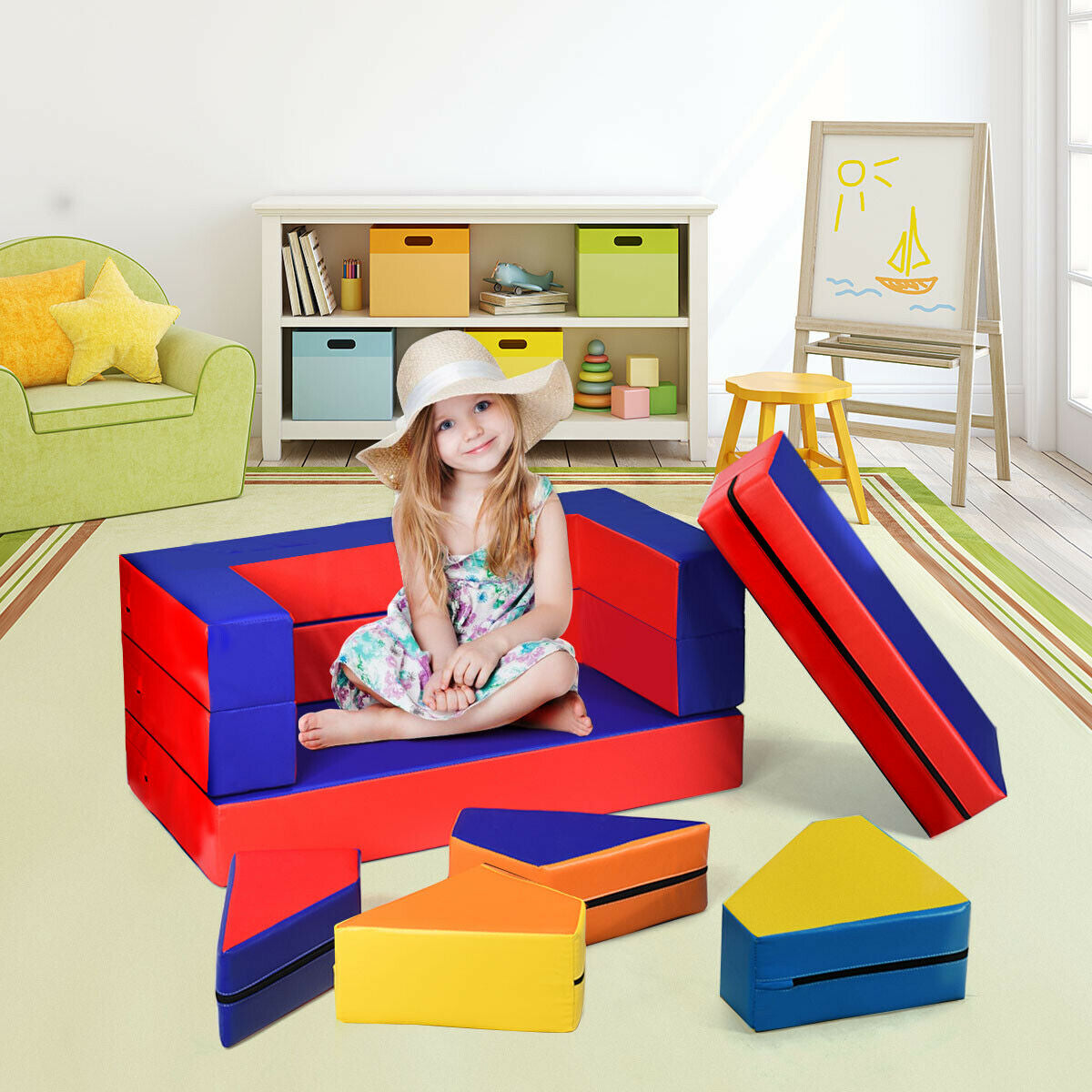 4-in-1 Crawl Climb Foam Shapes, Toddler Kids Play Set, Multicolor Kids Chairs & Seating at Gallery Canada