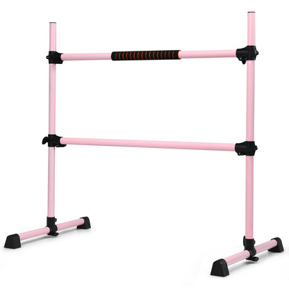 4 Feet Portable Ballet Barre, Adjustable Height, Pink Yoga Accessories Pink at Gallery Canada