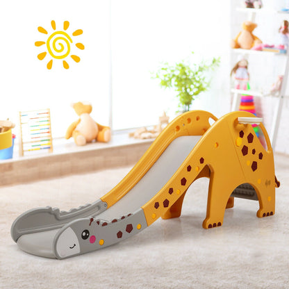 3-in-1 Kids Climber Slide Play Set, Basketball Hoop, Yellow Climbers & Slides at Gallery Canada