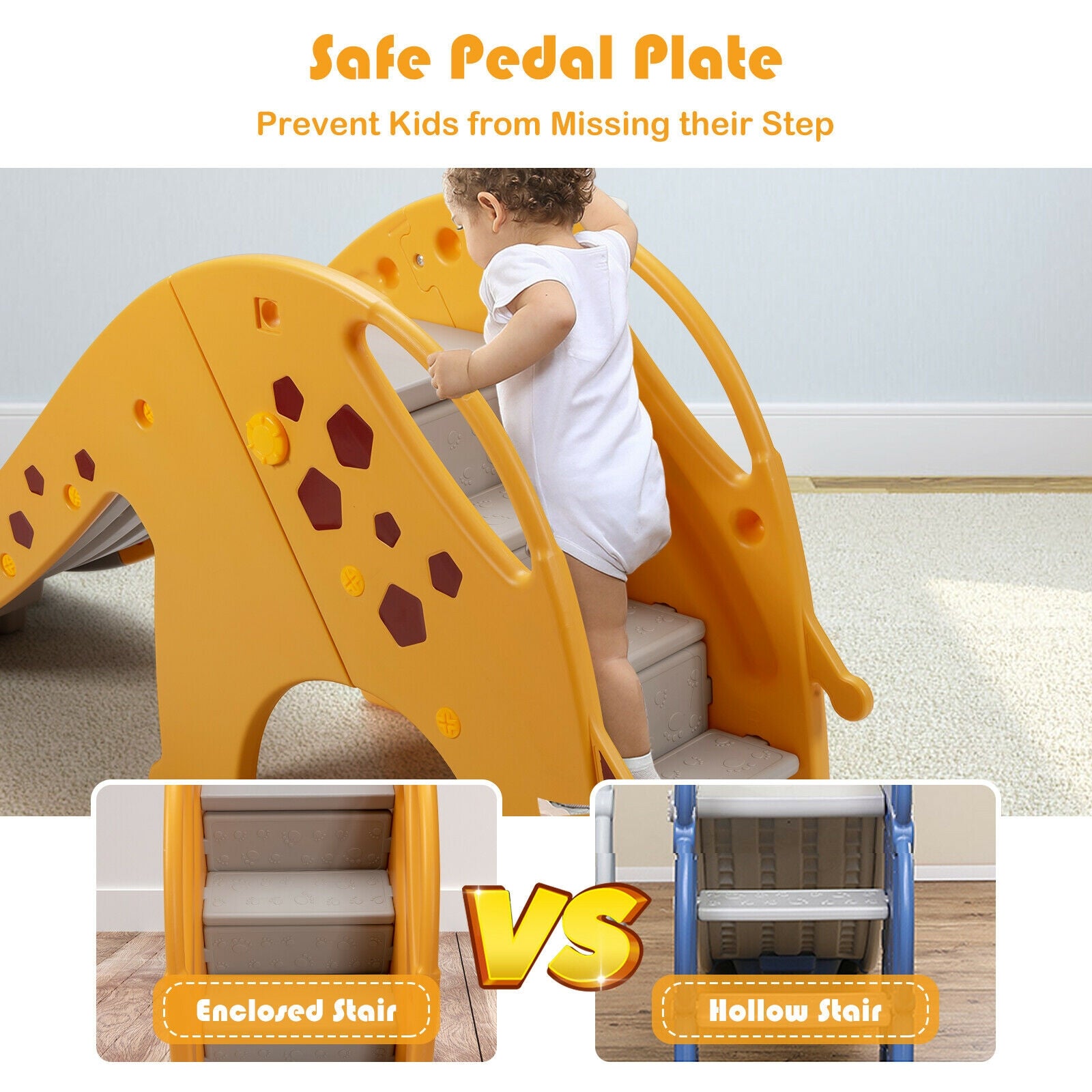 3-in-1 Kids Climber Slide Play Set, Basketball Hoop, Yellow Climbers & Slides at Gallery Canada