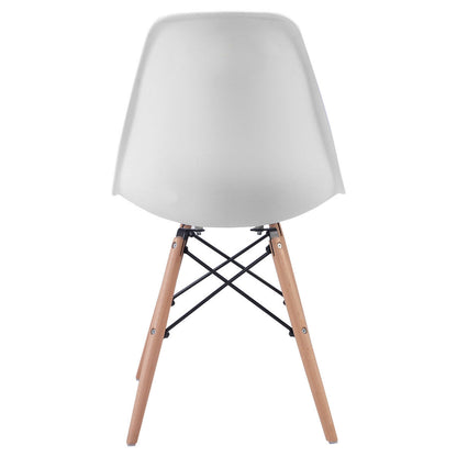 Set Of 2 Mid-Century Modern Dining Side Chairs, White Dining Chairs at Gallery Canada