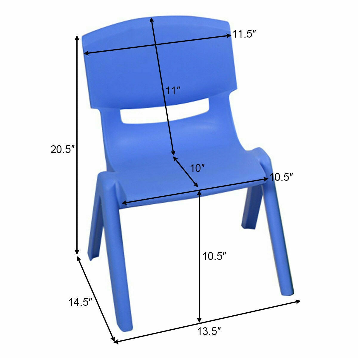 4-Pack Stackable Plastic Children Chairs, Multicolor Kids Table & Chair Sets at Gallery Canada