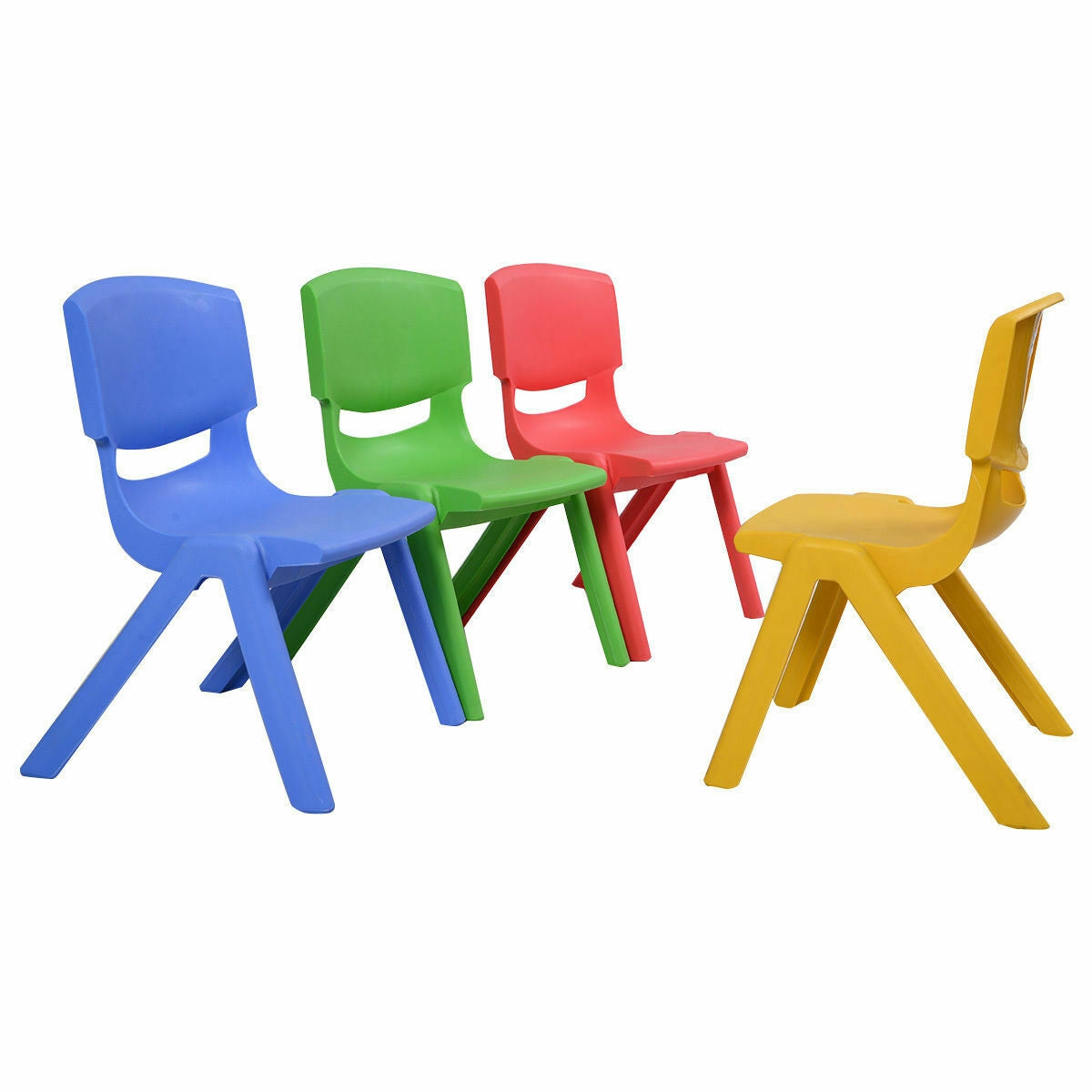 4-Pack Stackable Plastic Children Chairs, Multicolor Kids Table & Chair Sets at Gallery Canada
