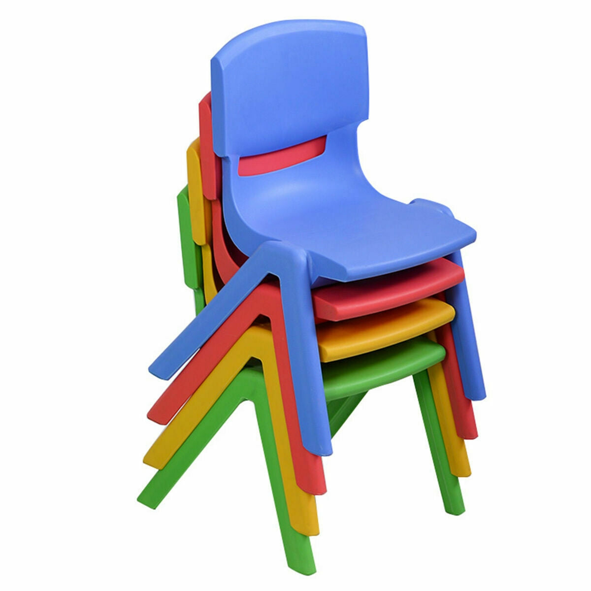 4-Pack Stackable Plastic Children Chairs, Multicolor Kids Table & Chair Sets at Gallery Canada